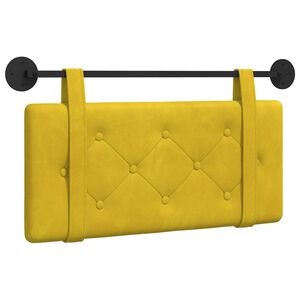 vidaXL Cabecero colgante Amarillo Terciopelo