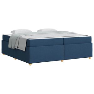 vidaXL Estructura de cama con colch&oacute;n Azul 200 x 200 cm tela