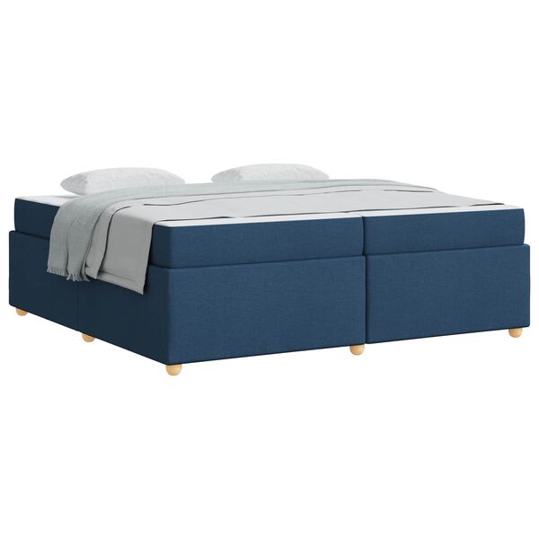 vidaXL Estructura de cama con colch&oacute;n Azul 200 x 200 cm tela