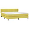 vidaXL Cama box spring con colch&oacute;n tela verde 180x200 cm