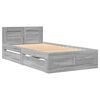 vidaXL Cama con cabecero madera de ingenier&iacute;a gris Sonoma 90x200 cm