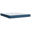 vidaXL Cama box spring con colch&oacute;n tela azul 180x200 cm
