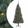 vidaXL &Aacute;rbol de Navidad artificial iluminado con set de bolas Verde