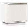 vidaXL Mesita de noche de madera maciza de pino blanco 40x30x40 cm