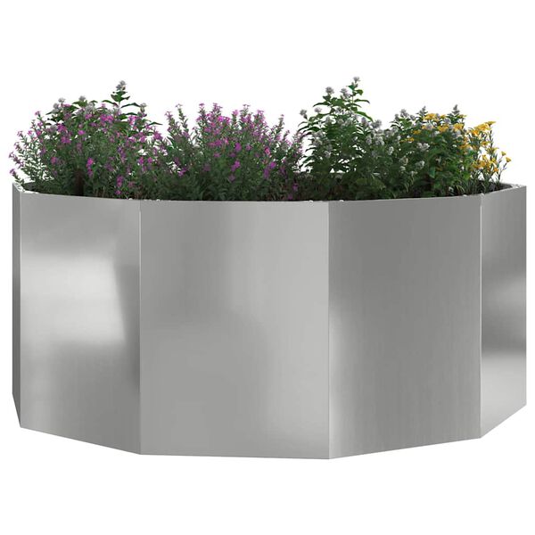 vidaXL Jardinera Plateado 120 x 120 x 50 cm Acero Galvanizado