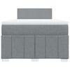 vidaXL Cama box spring con colch&oacute;n tela gris claro 120x190 cm
