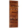 vidaXL Perchero de madera maciza de acacia 118x40 cm