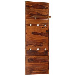 vidaXL Perchero de madera maciza de acacia 118x40 cm