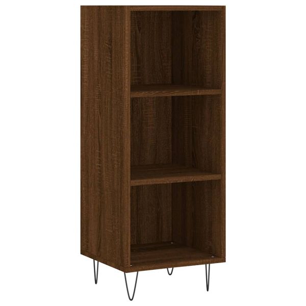 vidaXL Aparador de madera de ingenier&iacute;a marr&oacute;n roble 34,5x32,5x90 cm