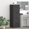 vidaXL Mueble archivador con caj&oacute;n Geom&eacute;trico Negro 45,5 x 42 x 139 cm