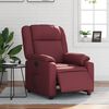vidaXL Sillón reclinable eléctrico de cuero sintético rojo tinto