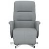 vidaXL Sill&oacute;n reclinable con reposapi&eacute;s tela gris claro