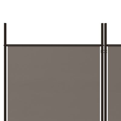 vidaXL Biombo divisor de 3 paneles de tela gris antracita 150x200 cm