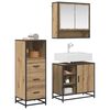vidaXL Juego de muebles de ba&ntilde;o con caj&oacute;n 3 pcs Roble artesanal