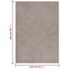 vidaXL Alfombra de pelo largo beige 140x200 cm