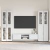 vidaXL Conjunto de mueble de TV FLORIN brillante Madera de ingenier&iacute;a
