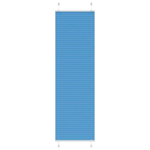 vidaXL Estor Plisado azul 60x200 cm Tela Ancho 59,4 cm Poli&eacute;ster