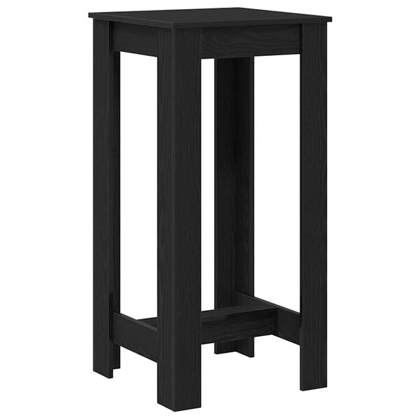 vidaXL Mesa de Bar Roble Negro 51 x 50 x 103.5 cm Madera contrachapada