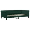 vidaXL Sof&aacute; cama con colch&oacute;n terciopelo verde oscuro 100x200 cm