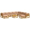 vidaXL Juego de Sof&aacute; 11 uds. Natural Madera de Acacia S&oacute;lida