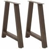 vidaXL Patas para mesa de comedor en forma de A (2 unidades, 70 x 72-73 cm, acero)