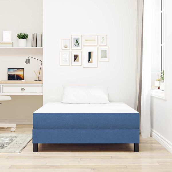 vidaXL Colch&oacute;n de Cama con colch&oacute;n Azul 120 x 190 cm tela