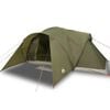 vidaXL Tienda campa&ntilde;a familiar igl&uacute; 6 personas impermeable verde oliva