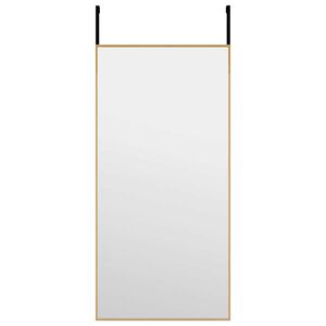 vidaXL Espejo de puerta cristal y aluminio negro 30x60 cm