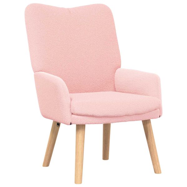 vidaXL sill&oacute;n Rosa 63 x 67 x 94 cm Tela de Oveja y Contrachapado