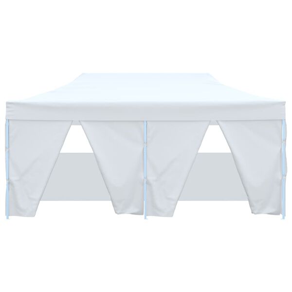 vidaXL Carpa plegable profesional con 4 paredes acero blanco 3x6 m