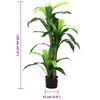 vidaXL Árbol dracaena artificial 36 hojas 120 cm verde