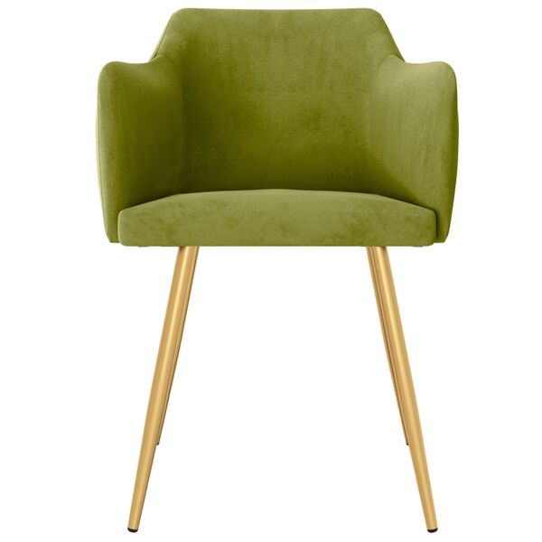 vidaXL Sillas de comedor 6 unidades terciopelo verde claro