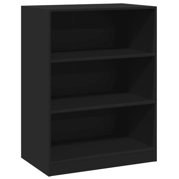 vidaXL Armario de madera de ingenier&iacute;a negro 77x48x102 cm