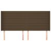 vidaXL Cabecero con orejas de tela marr&oacute;n oscuro 183x16x118/128 cm