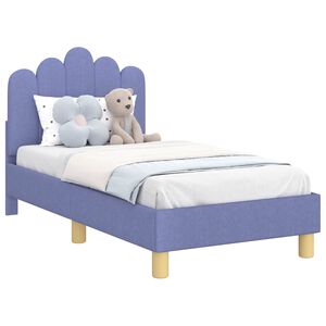 vidaXL Estructura de cama para ni&ntilde;os peque&ntilde;os con cabecera Azul jeans