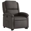 vidaXL Sillón reclinable eléctrico pie cuero auténtico marrón oscuro