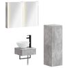 vidaXL Juego de Muebles de Ba&ntilde;o 4 uds. Gris Hormig&oacute;n