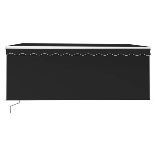 vidaXL Toldo retr&aacute;ctil manual con persiana gris antracita 3x2,5 m