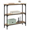 vidaXL Mesa Consola con estante Roble artesanal 75 x 22,5 x 75 cm
