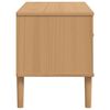 vidaXL Mueble de TV SENJA aspecto ratán madera pino marrón 106x40x49cm