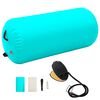 vidaXL Rollo hinchable de gimnasia con bomba PVC verde 120x75 cm