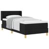 vidaXL Cama tipo Box Spring con cabecera Negro 200 x 100 cm tela