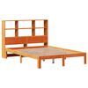 vidaXL Cama con estantería sin colchón madera maciza marrón 120x190 cm