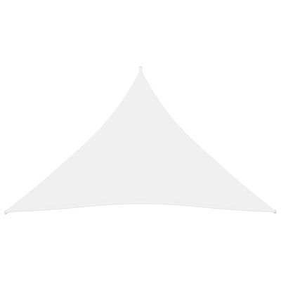 vidaXL Toldo de vela triangular tela Oxford blanco 5x6x6 m