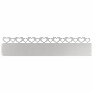 vidaXL Bordes para c&eacute;sped 10 uds. 103 x 0,05 x 22 cm Acero inoxidable