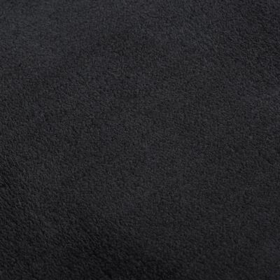 vidaXL Alfombra de pelo corto esponjoso suave lavable negra 160x230 cm