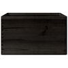 vidaXL Caja de madera con asas madera maciza pino negra 40x30x23 cm