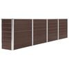 vidaXL Jardinera elevada de acero galvanizado marr&oacute;n 320x40x77 cm