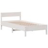vidaXL Estructura de cama sin colch&oacute;n madera de pino blanca 90x200 cm