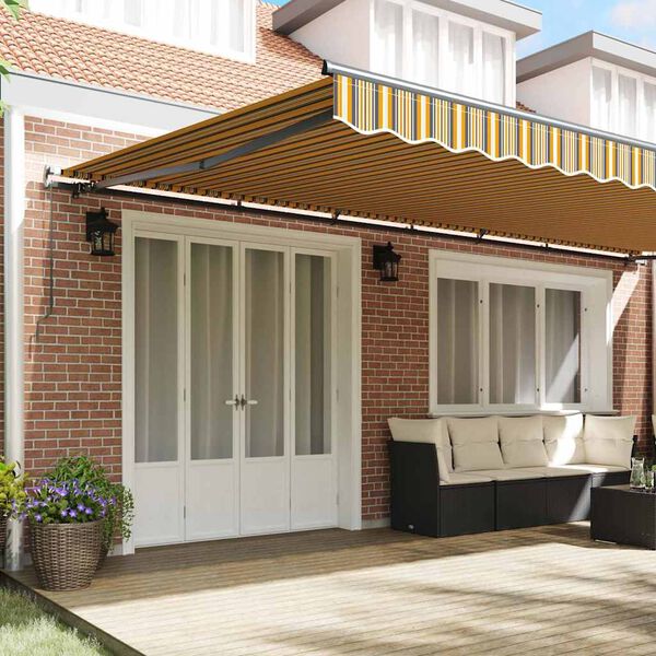 vidaXL Toldo Retr&aacute;ctil Multicolor 600 x 300 cm Poli&eacute;ster y Acero